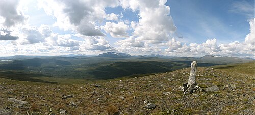 Dunsjöfjället からの眺め、Helagsfjället を中心に