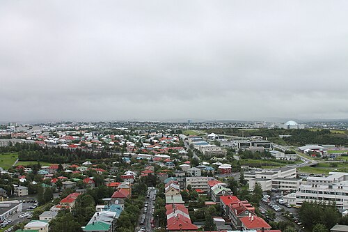 ハットルグリムス教会から南東を望む