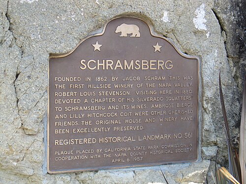 Napa Valley winery historic marker