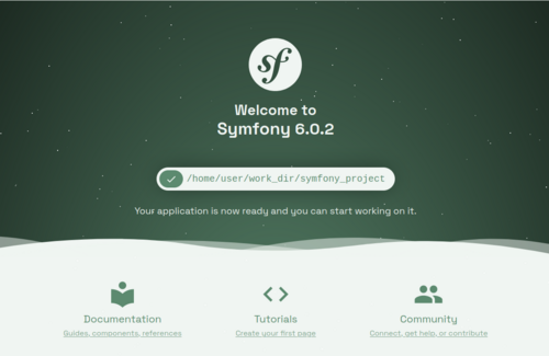 Symfony ウェルカムページ