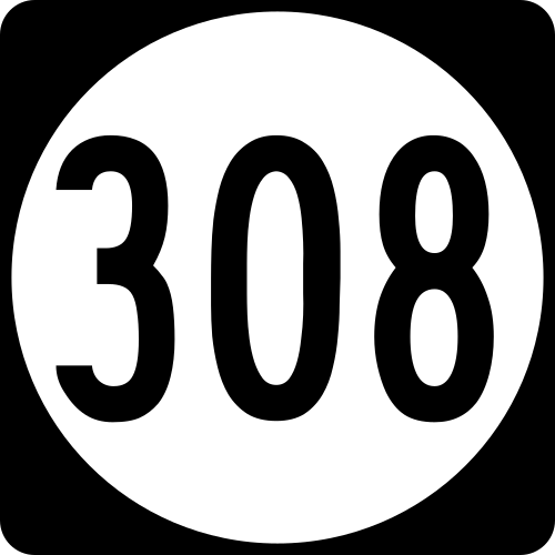 ハイウェイ308の標識