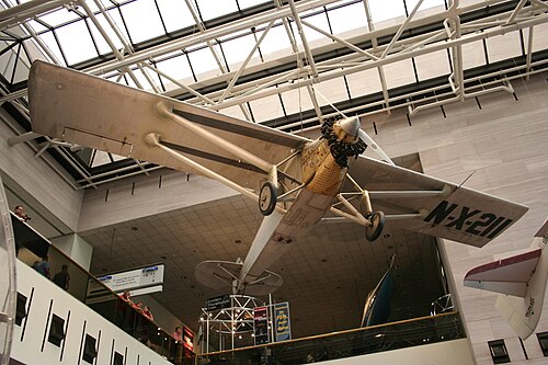 国立航空宇宙博物館に展示されているスピリット・オブ・セントルイス