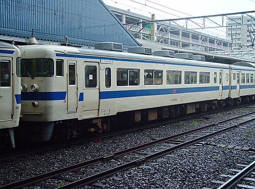 JR九州クハ455-605、475系/455系混合編成、2006年5月