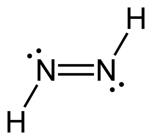 ジアゼン((E)-ジアゼン)の球棒モデル