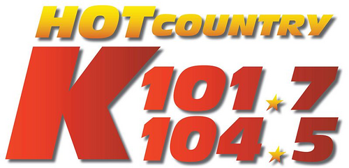 K101.7 Genevaと104.5 Canandaiguaのカントリーフォーマットのロゴ