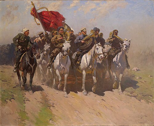 ミトロファン・グレコフ著『第1騎兵軍のトランペット奏者たち』、1934年