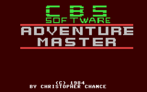 スクリーンショット AdventureMaster タイトル画面。