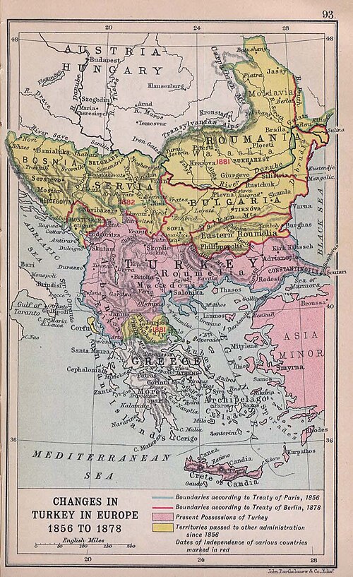 1856年から1878年までのバルカン半島の変化