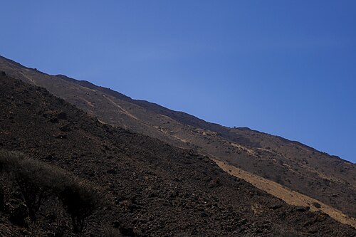 ファコ山、左側からの眺め
