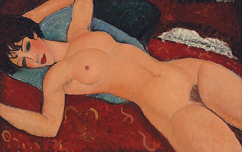 アメデオ・モディリアーニ作「赤い裸体」（1917年）