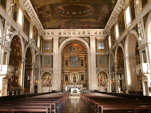 Interior of São Roque Church (1565–87) in Lisbon