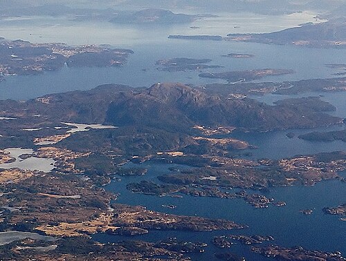 ボムロの海岸平原の航空写真