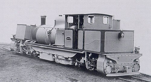 箱型の蒸気機関車