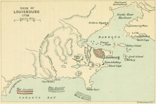 ルイブール包囲戦時の地図