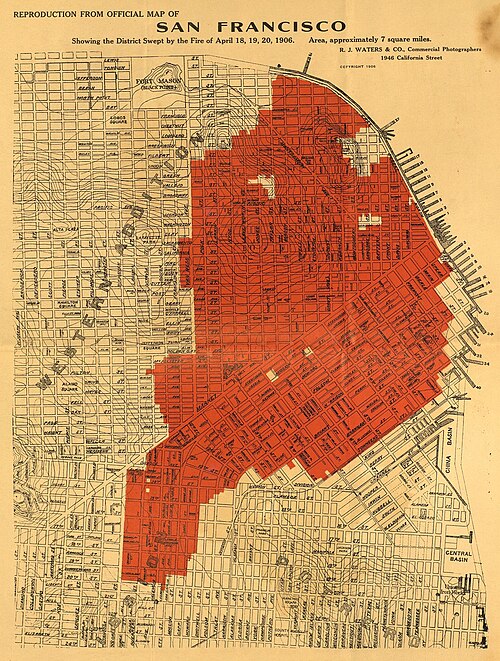 1906年の地震は、フレンチクォーターを含むサンフランシスコの大部分を破壊した。
