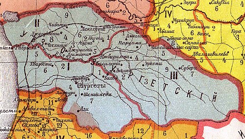 グリアの歴史的なロシア語地図