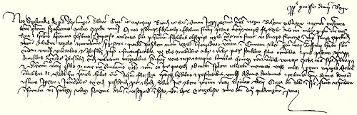 ジギスムント王による1409年の勅許状