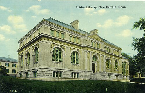 ニューブリテン公共図書館、コネチカット州ニューブリテン、1900～1901年。