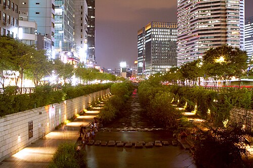 夜の清渓川