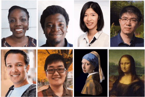 ブラウザ上でTensorFlow.jsを用いた機械学習による深度推定を用いて、人間の顔の単眼ポートレート画像を動的な3D写真に変換した例。