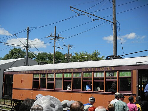 元チャールズ・シティ・ウェスタン鉄道の X50 トロリー。