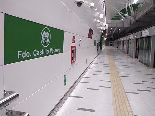 フェルナンド・カスティージョ・ベラスコ地下鉄駅 サンティアゴ地下鉄3号線