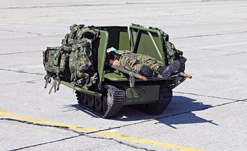 Miloš L（UGV）は、戦場から負傷者を避難させるための軍用ロボットである。