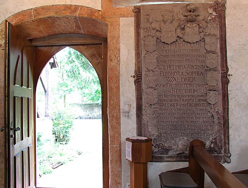 WAES von Waldner von Freundstein の葬儀の銘板