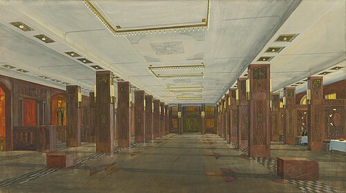Weinhaus Rheingold (ラインゴールド ワイン ハウス) の内部、1906 年 (破壊)。
