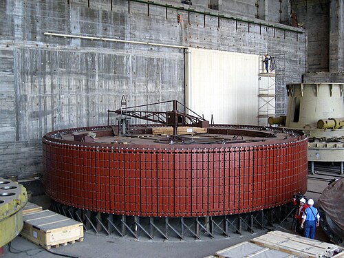 9台の発電機のうちの1台のローター