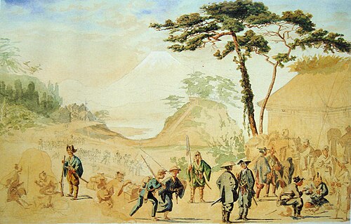 1867年、富士山付近の幕府軍