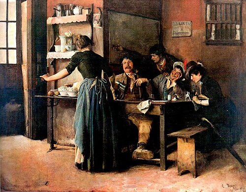 クリストバル・ロハス。 (ベネズエラ) ラ・タベルナ。 1887年。
