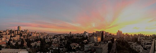 ラマッラーの夕日