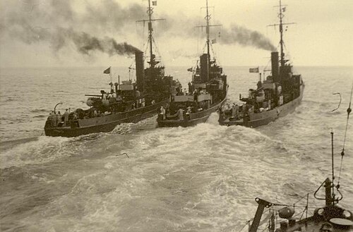 蒸気 R ボートの作業風景、1938 年
