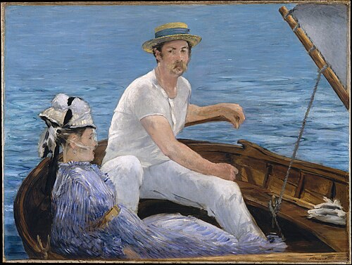 エドゥアール・マネ作「舟遊び」（1874年）、メトロポリタン美術館所蔵