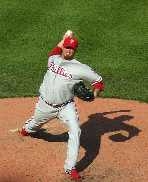 2008年のワールドシリーズ優勝後に笑顔を見せるマイヤーズ
