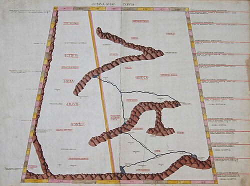アジアの8番目の地図：イマウスとセリカの向こう側のスキタイ