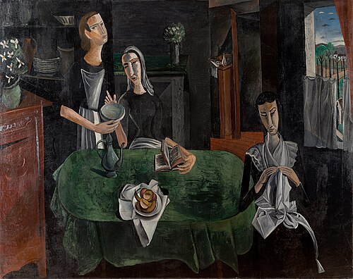 『土曜日』、1913～1914年、油彩、キャンバス、181×228cm、プーシキン美術館（モスクワ）所蔵。