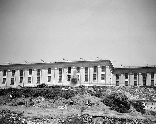 Alcatraz shelling damage