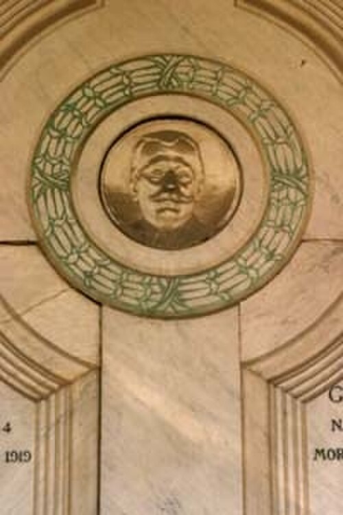 メダリオン、彫刻、フェラーラ修道院、1926年、フェラーラ、イタリア
