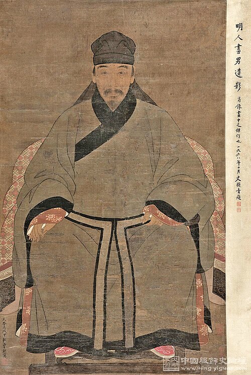 明代の男性は、風神を着て完全にシェンイーと呼ばれ、ダオパオと呼ばれました。