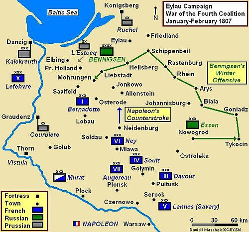 アイラウ作戦地図 1807年