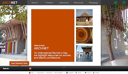 Archnetホームページのスクリーンショット