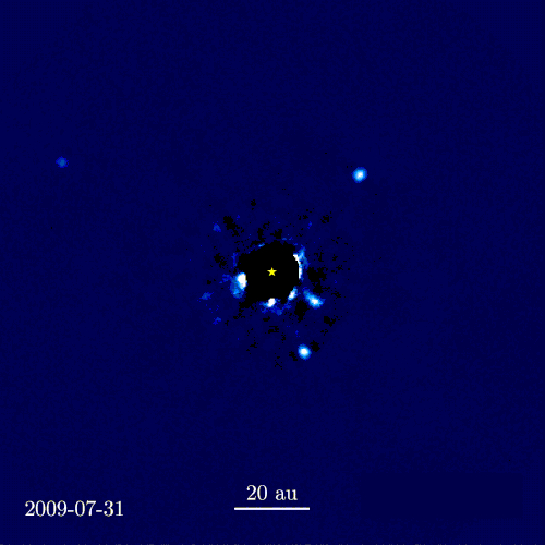 太陽系外惑星の軌道運動のタイムラプス