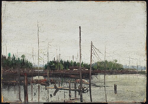 水没した土地、1912年秋。スケッチ。オンタリオ美術館、トロント。