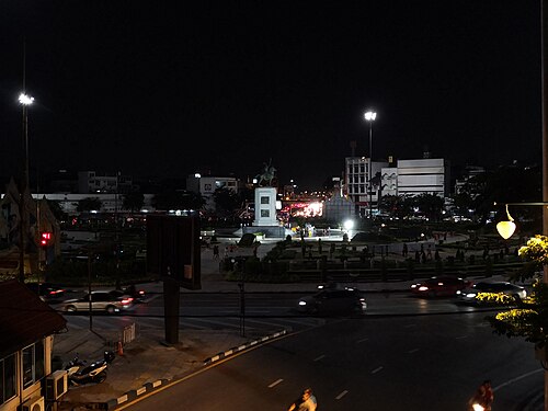 クローンサン地区から見たウォンウィアンヤイの夜景