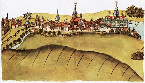 バルトの町と城（1615年頃）