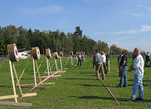 2005年ドイツでのナイフ投げ競技会。