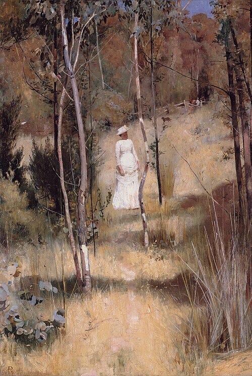 トム・ロバーツ作、「夏の朝の喧嘩」、1886年、バララット美術館所蔵