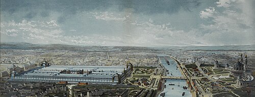 1878 年万国博覧会のパノラマ風景。
